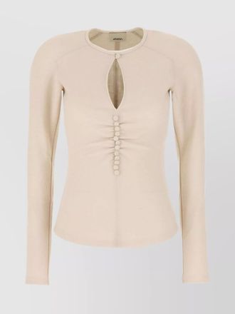 Isabel Marant cutout puff-sleeve blouse