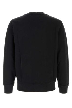Maison Kitsun&eacute; Mens Black Cotton Sweatshirt Exterior: Organic Felpe