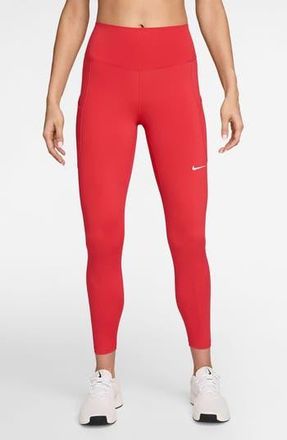 Nike Dri-FIT One High Waist 7/8 Leggings in Crimson/White at Nordstrom Rack, Size X-Small