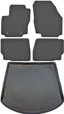 OEM Juego De Alfombrillas De Goma Para Coche Y Maletero Para Ford Mondeo Iv Estate (septiembre De 2007 A 2011)