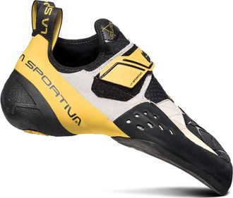 La Sportiva Mens Solution Climbing Shoes In White/ Yellow