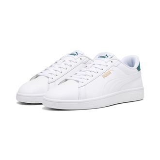 Puma Sneaker PUMA SMASH 3.0 L, Damen, Gr. 37,5, weiss (puma wei&szlig;, malachite, puma gold), Schuhe Sneaker