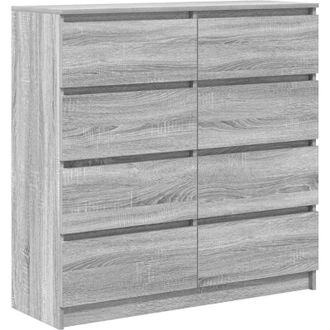 vidaXL Vidaxl - Aparador Sonoma Gris 100x35x99 Cm Madera De Ingenier&iacute;a