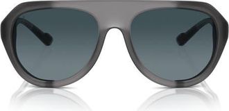Ferrari 57mm Polarized Pilot Sunglasses in Grey /Blue Gradient Polar at Nordstrom