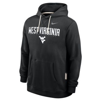 Nike West Virginia Sideline Nike Mens Dri-FIT College Pullover Hoodie in Black | 03AZ00AWVN-HSY