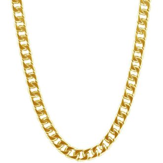 Pompeii3 Mens Curb 14k Gold (96gram) or Platinum (180gram) 9mm Link Chain Necklace 24