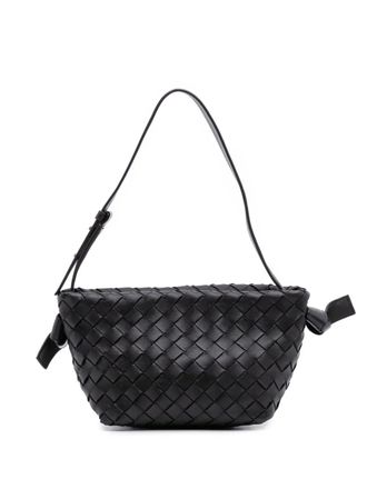 Bottega Veneta 2012-2025 Lambskin Intrecciato Tie shoulder bag - women - Lambskin - One Size - Black