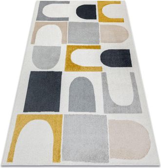 RugsX Rugsx - Alfombra Fusion 0213 Blanco / Amarillo - Geom&eacute;trica, Moderna, Abstracta Yellow 180x270 Cm