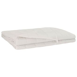 vidaXL Coperta Ponderata Bianco 140 X 200 Cm 10 Kg 100% Cotone 205t Vidaxl