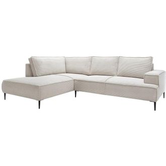 Vente-Unique Vente-unique - Grande divano in Velluto a coste Beige Angolo a sinistra - gineto