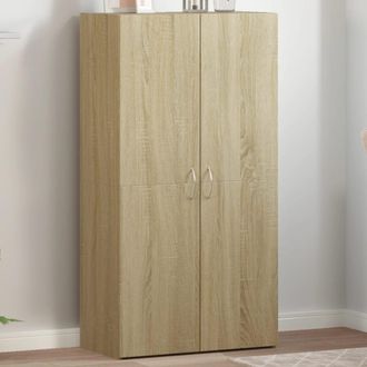 Berkfield Home File Cabinet Sonoma Oak 60x32x115 cm Engineered Wood in Brown | Size: 60 x 32 x 115 cm