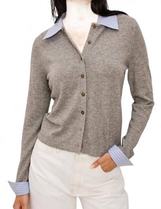 Rails Eryn Cotton-Blend Cardigan In Heather Grey
