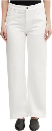 Maison Kitsun&eacute; Straight Jeans - Dames - Regular Fit Jeans - Beige - W27 - Katoen - Jeans
