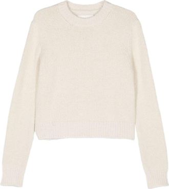 Jil Sander crew-neck sweater - women - Alpaca Wool/Virgin Wool/Polyamide - 36 - White