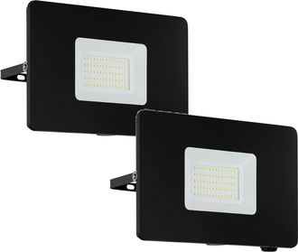 Loops 2 PACK IP65 Outdoor Wall Flood Light Black Adjustable 50W LED Porch Lamp