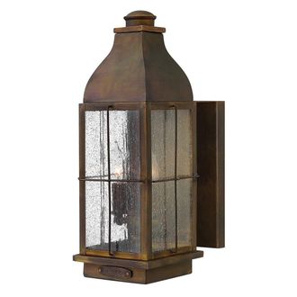 Netlighting Bingham 3 Light Outdoor Medium Wall Lantern Light Sienna IP44 E14 in Brown