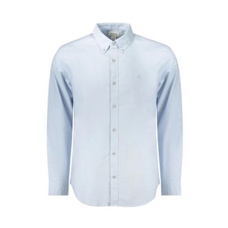 Calvin Klein Casual Shirts, male, Blue, S, Light Blue Cotton Men Shirt