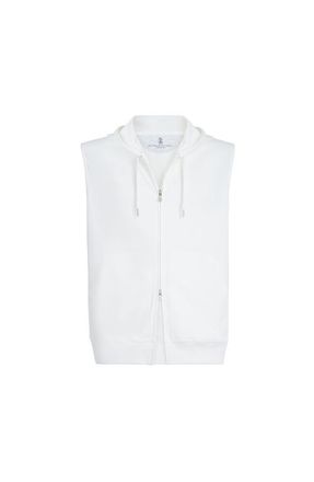Brunello Cucinelli Sleeveless sweatshirt in Off-White at Nordstrom, Size Xxx-Large Eu