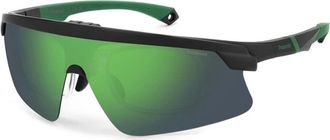 Polaroid Accessoires, Heren, Zwart, ONE Size, Check Rechthoekige Zonnebril