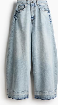 H&M Jeans mit weitem Bein - Blue
