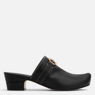 Ferragamo Ferragamo Phobos Leather Gancini Mules