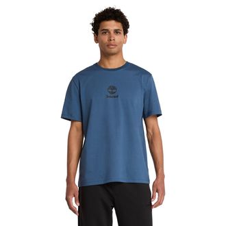 Timberland T-Shirt TIMBERLAND Print Stack Logo Short Sleeve Tee, Herren, Gr. 3XL, blau (schwarz denim), Single Jersey, Obermaterial: 100% Baumwolle, Rundhals, Sh