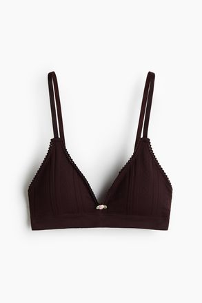 H&M Seamless padded soft bra - Brown