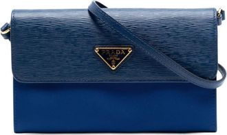 Prada Pre-owned Prada Vitello Move and Tessuto Wallet On Strap Ladies X85L1I29B72XTM7L