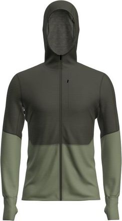 Icebreaker Merino 200 Realfleece Descender L/S Zip Hoodie Fleecepullover f&uuml;r Herren | oliv