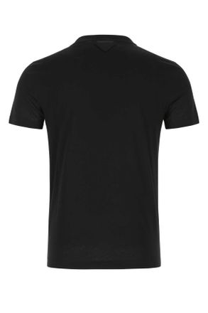 Prada Mens Black Cotton T-Shirt Set F0002 Exterior Exterior: T-shirts And Polos