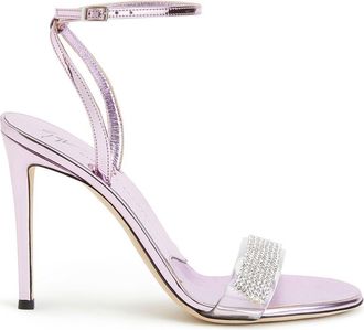 Giuseppe Zanotti gem-detail high-heeled sandals - women - Other fibres - 38.5 - Pink