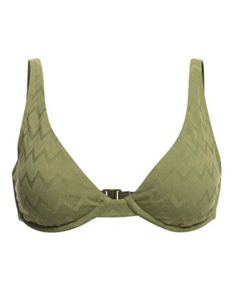 Roxy B&uuml;gel-Bikini-Top ROXY Current Coolness, Damen, Gr. M, Cup B, gr&uuml;n (loden gr&uuml;n), Obermaterial: 91% Nylon, 9% Elasthan;, Bikini-Oberteile B&uuml;gel-Bikini-T