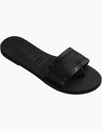 Havaianas Womens Womens Hav. You Angra Glitter Black 35 36 Flip Flops - Size: 3/3.5/4