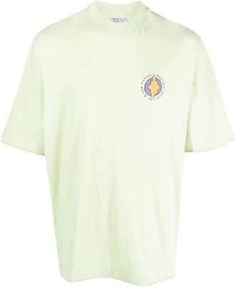 Marcelo Burlon Sunset Bird organic cotton T-shirt - men - Cotton/Spandex/Elastane - S - Green