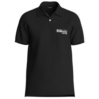 Plein Sport Korte Mouwen Kraag Logo Polo Shirt in Zwart