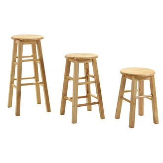 Netfurniture Basi Bar Stool 29 Natural (Sold in Pairs) in Black