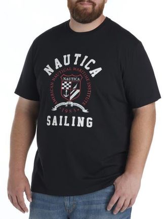 Nautica Big & Tall Sailing Graphic Tee in True Black at Nordstrom, Size 2X Big