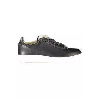 Diadora Zwarte Leren Sneakers - Dames - Schoenen - Zwart - Maat: 36 EU Katoen