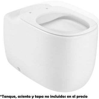 Roca Roca - Taza Rimless Adosada A Pared Con Salida Dual Beyond Color: Blanco