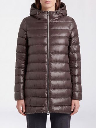 Herno Piumino lungo in nylon trapuntato con cappuccio e imbottitura in piuma