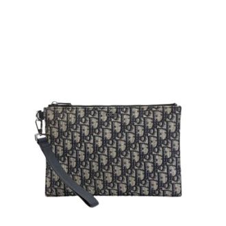 Dior Pre-owned Clutch Bag - Dames - Pre-owned - Blauw - Maat: ONE Size Leer