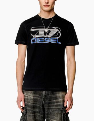 Diesel Mens Diesel Mens T Shirts Diegor K74 Graphic Logo Tee - Black - Size: 38