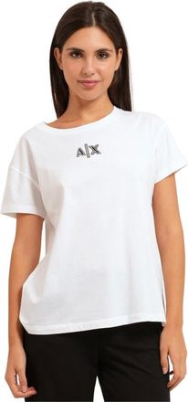 A|X Armani Exchange Mujer, Camisetas, Blanco, Talla: XL