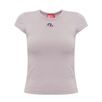 Diesel Tops, Dames, Paars, 2Xs, Katoen, T-Angie-Od T-Shirt