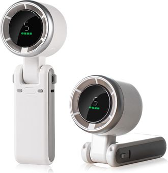 OEM Mini Ventilador Turbo Port&aacute;til Con Bater&iacute;a Recargable De 3600 Mah, Pantalla Led, Ventilador Personal Plegable 3 En 1 De 180&deg; Con 5 Velocidades Para Vi