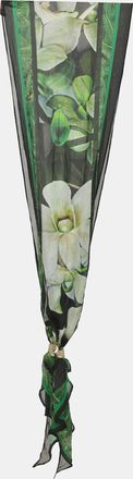 Roberto Cavalli Multicolor Floral Print Chiffon Scarf