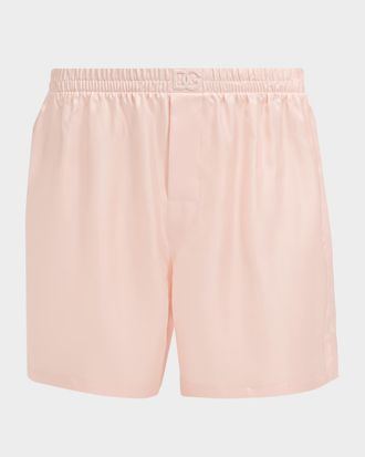 Dolce & Gabbana Men & apos;s Solid Pastel Silk Boxer Shorts