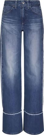 AG - Adriano Goldschmied Adria jeans met franje - Blauw