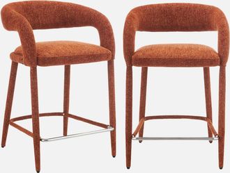 Sweeek Taburete De Bar Contempor&aacute;neo De Tela, Set De 2