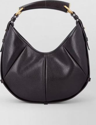 Saint Laurent mombasa mid shoulder bag structured pleated handle